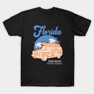 Florida Miami Beach Surfing Paradise T-Shirt